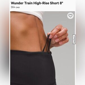 Lululemon wunder train HR short 8  BNWT